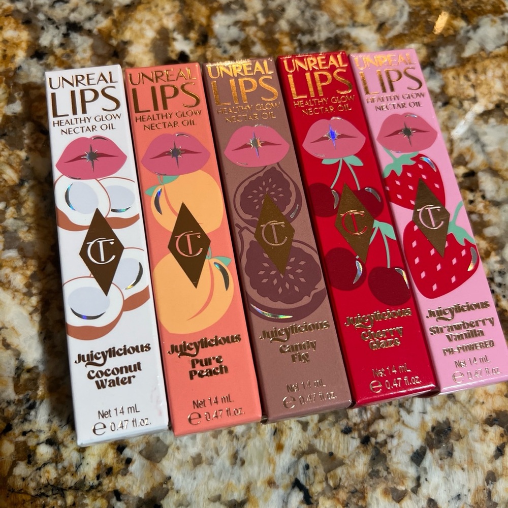 Charlotte Tilbury Unreal Lips Healthy Glow Nectar Oil Bundle-$FIRM - Picture 2 of 8